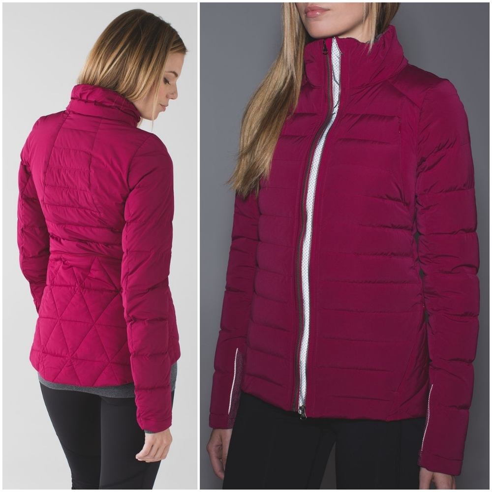 Rare Lululemon Fluffed Up Jacket Berry Rumble